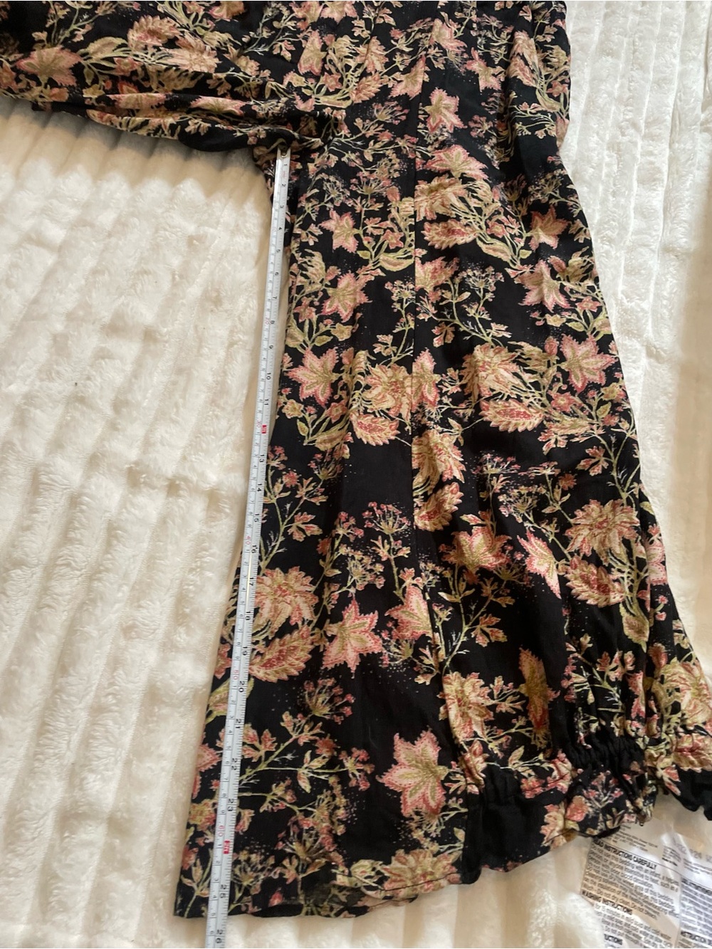 Free People Black Floral Wide-Leg Spaghetti-Strap Jumpsuit - Picture 8 of 15